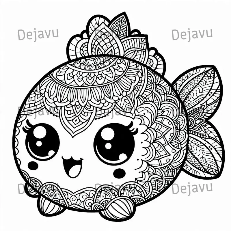 Cute Mandala Animals For Coloring Pages