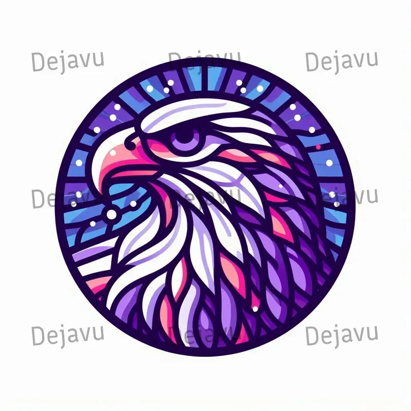 Circular Stained Glass Animals Logos