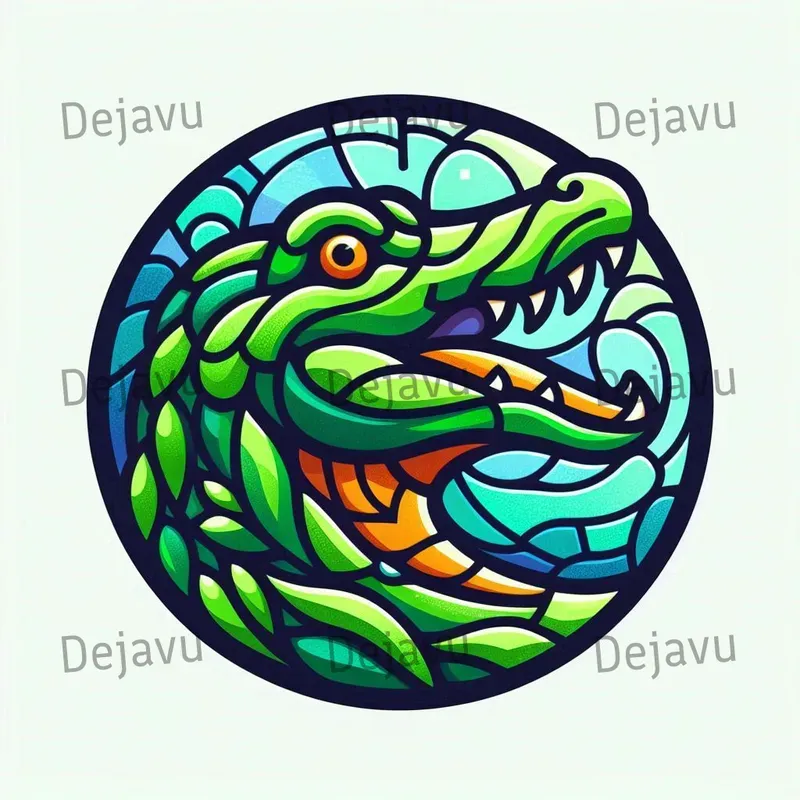 Circular Stained Glass Animals Logos