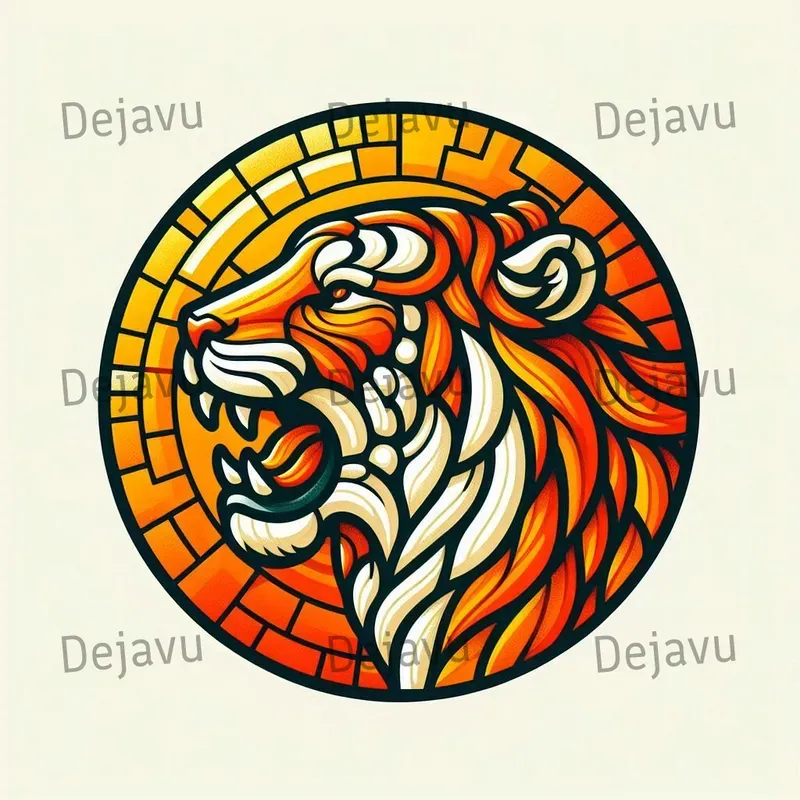 Circular Stained Glass Animals Logos