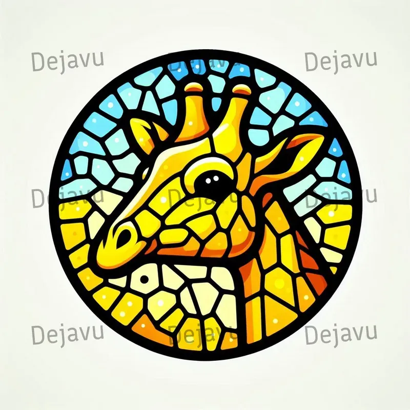 Circular Stained Glass Animals Logos