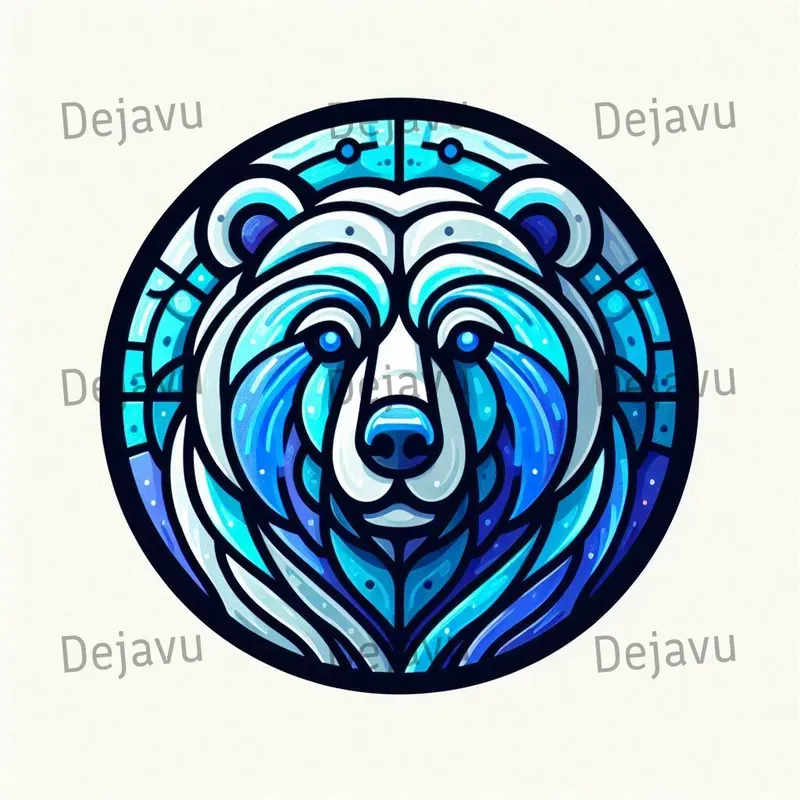 Circular Stained Glass Animals Logos