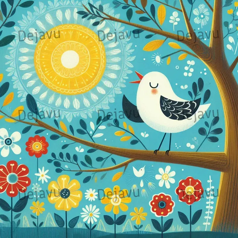 Whimsical Folk Art Illustrations