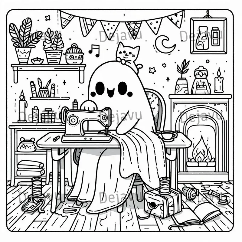 Spooky Cutie Coloring Pages