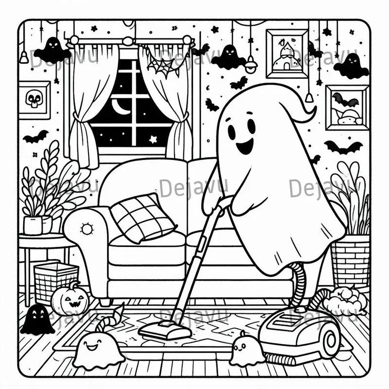 Spooky Cutie Coloring Pages