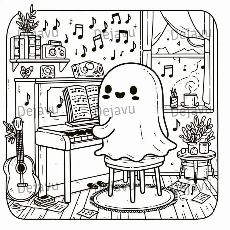 Spooky Cutie Coloring Pages