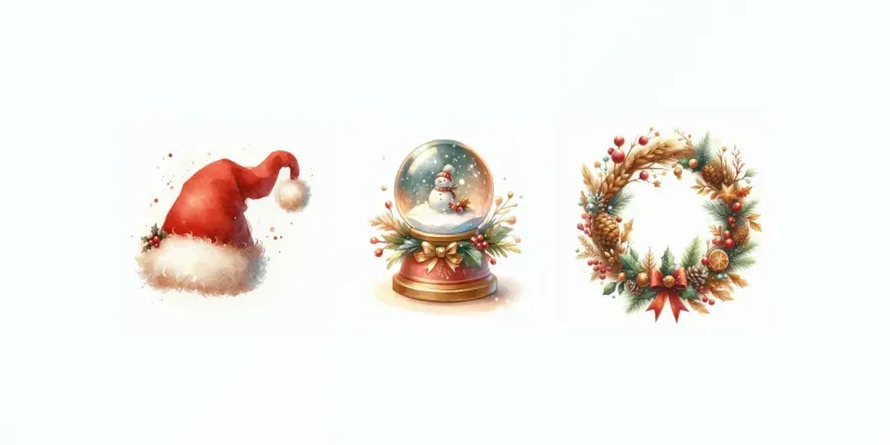 Watercolor Christmas Illustrations