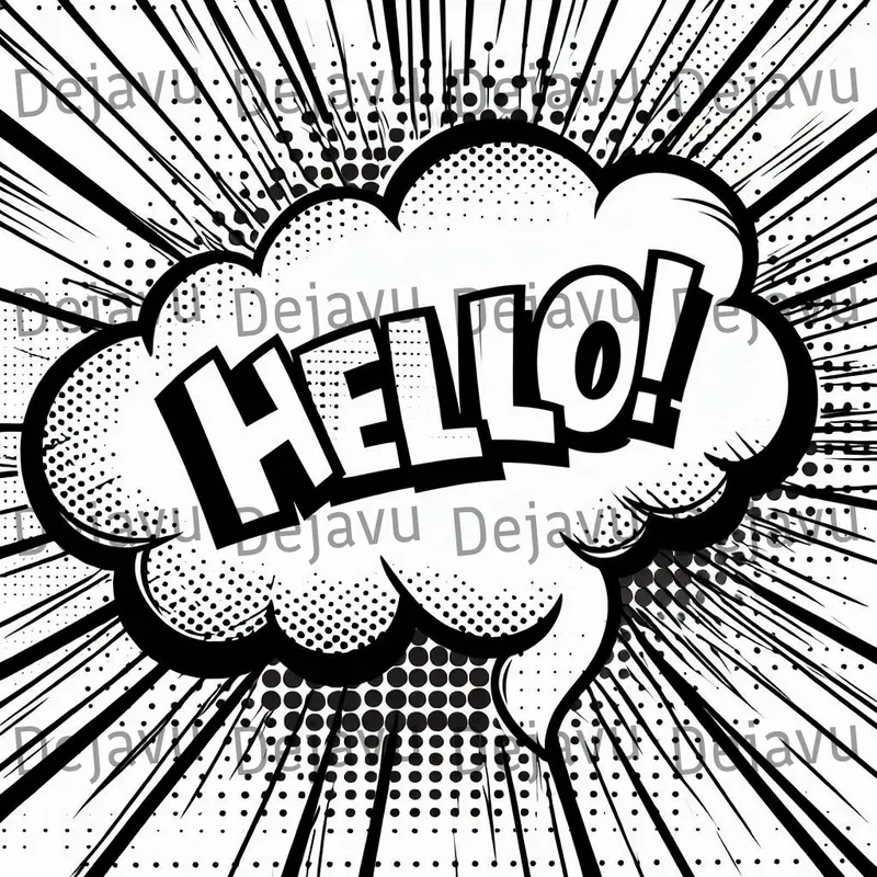 Coloring Book Comic Speech Bubbles DALL·E Prompt PromptBase