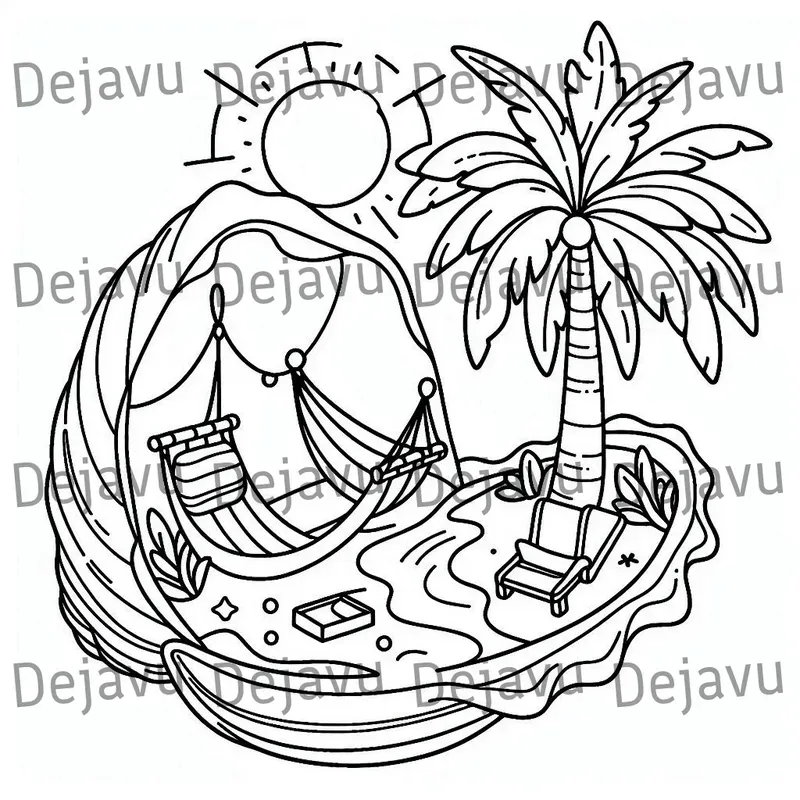 Cute Tiny Worlds Coloring Book Pages