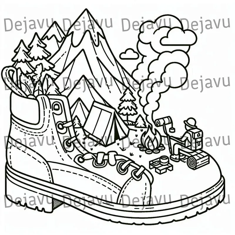 Cute Tiny Worlds Coloring Book Pages