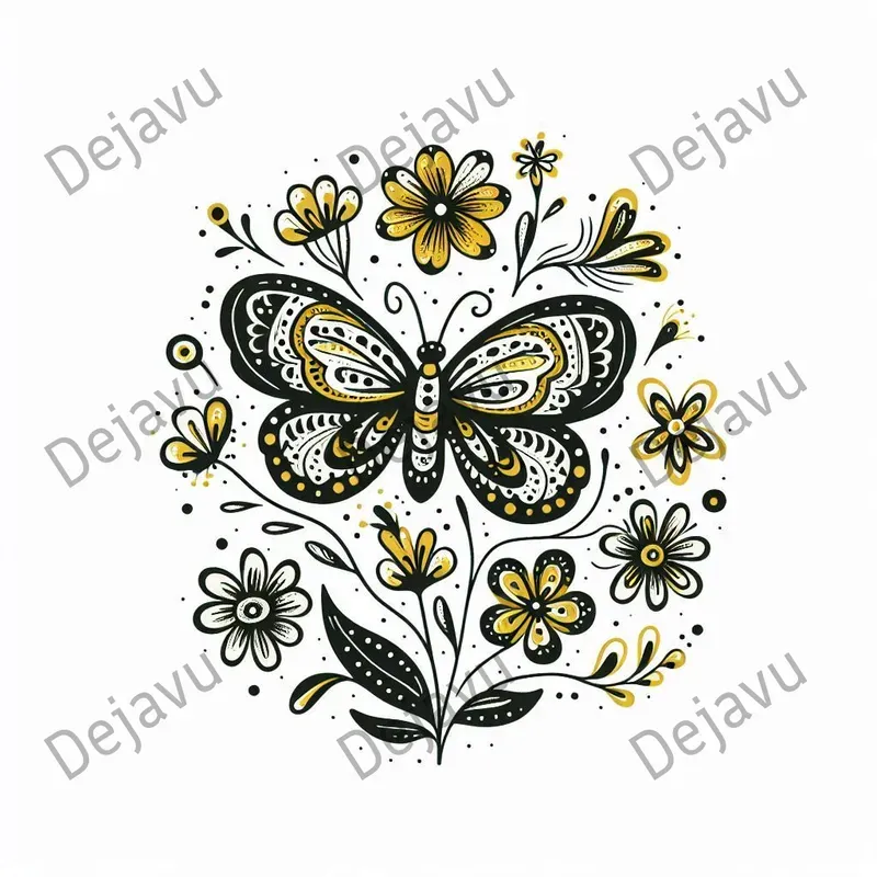 Botanical Folk Art Illustrations