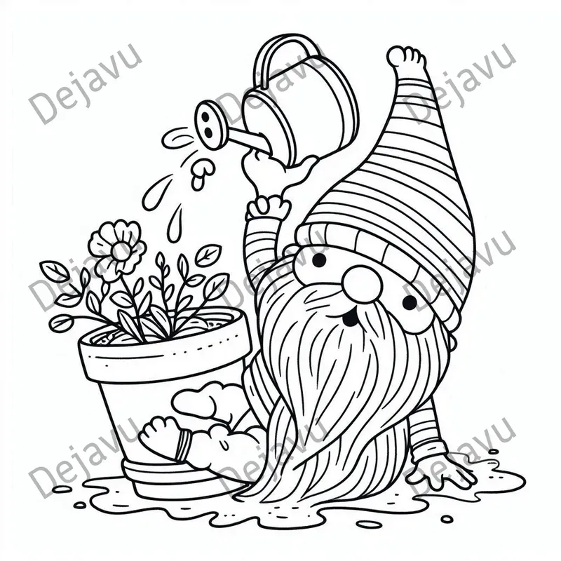 Funny Comedy Gnomes Coloring Pages