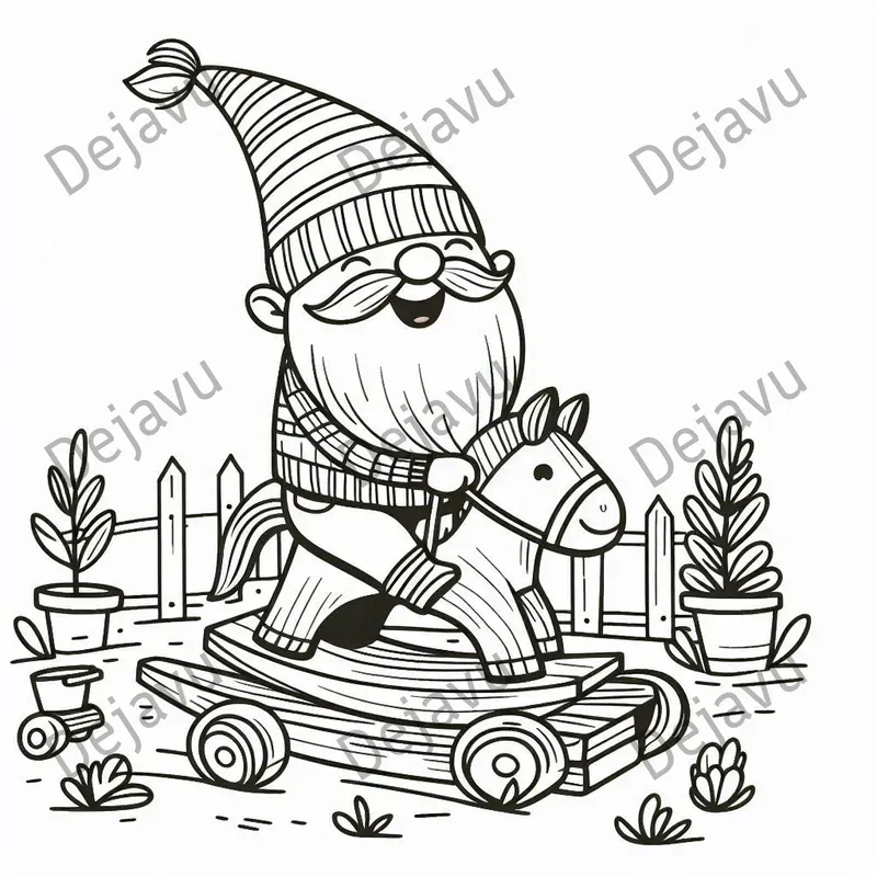 Funny Comedy Gnomes Coloring Pages
