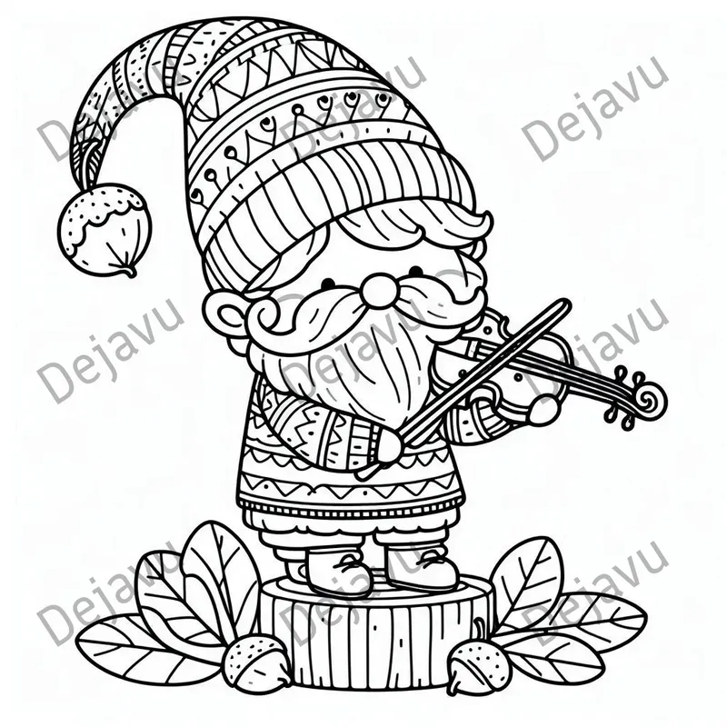 Funny Comedy Gnomes Coloring Pages