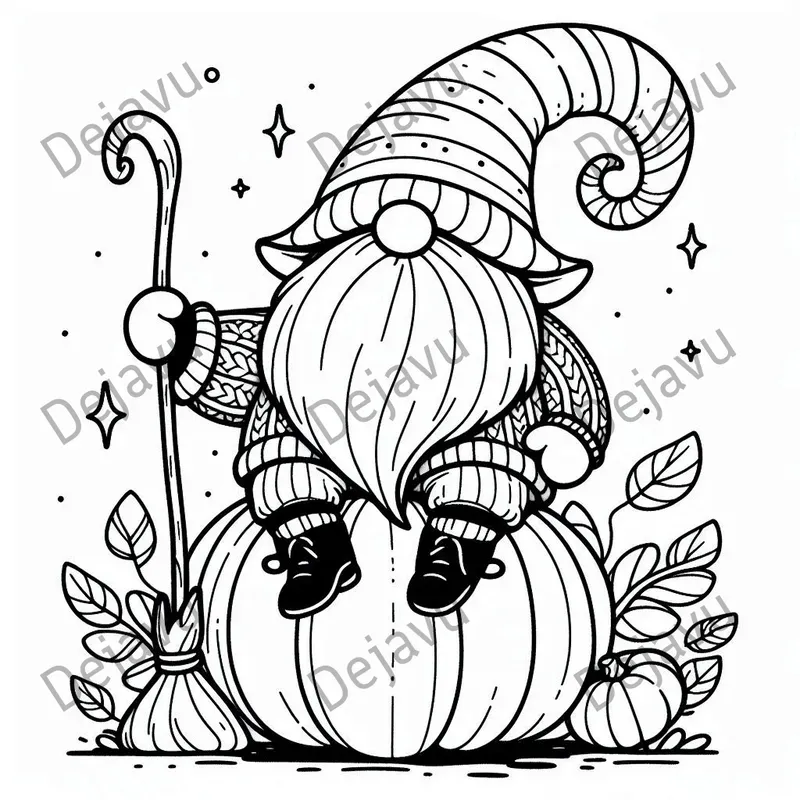 Funny Comedy Gnomes Coloring Pages