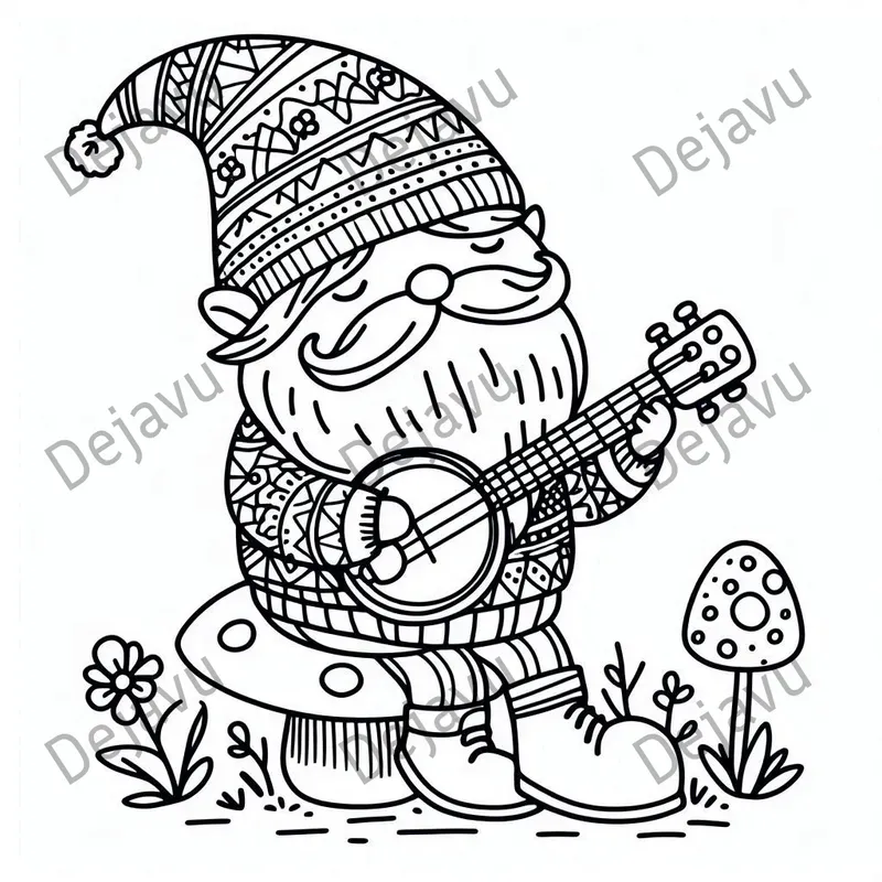 Funny Comedy Gnomes Coloring Pages