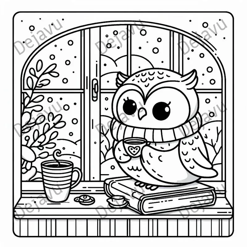 Comfy Days Coloring Book Pages