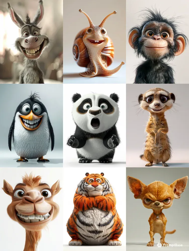 Cartoon Caricatures Of Animals