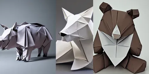 Papercraft Animal generated by stable-diffusion