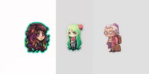 Custom Character Stickers generated by midjourney