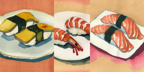 Sushi Plate Dishes generated by dalle