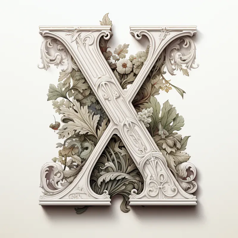 Vintage Painting Letters Of Alphabets