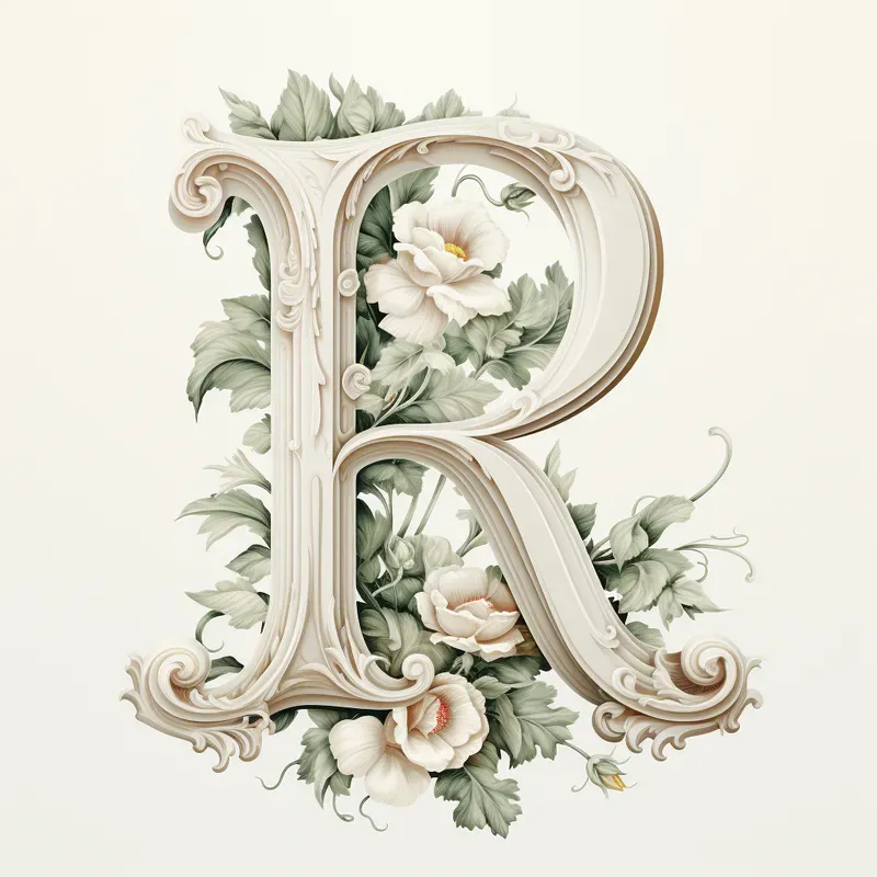 Vintage Painting Letters Of Alphabets
