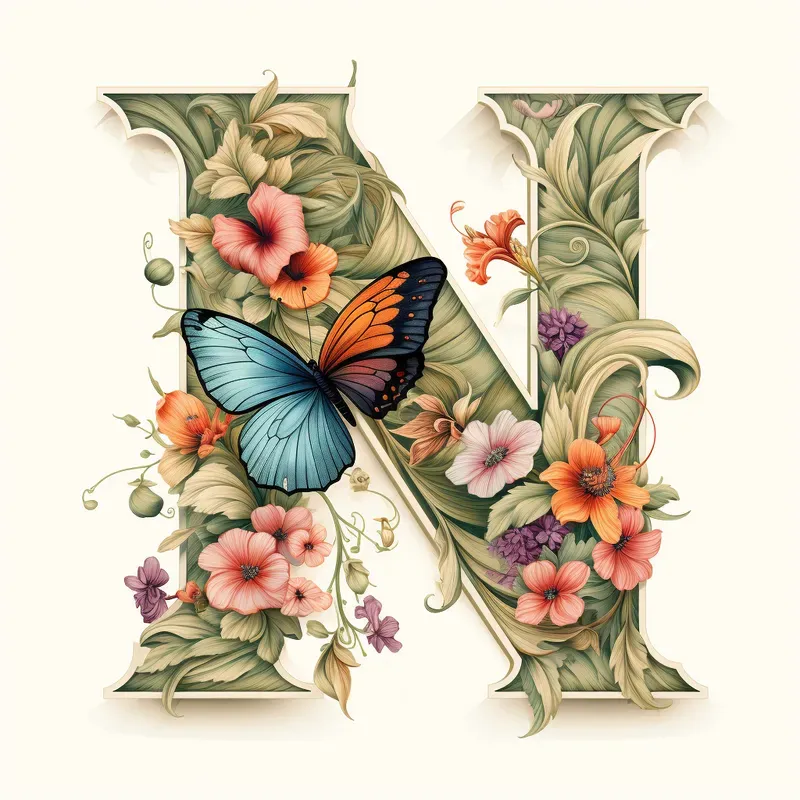 Vintage Painting Letters Of Alphabets