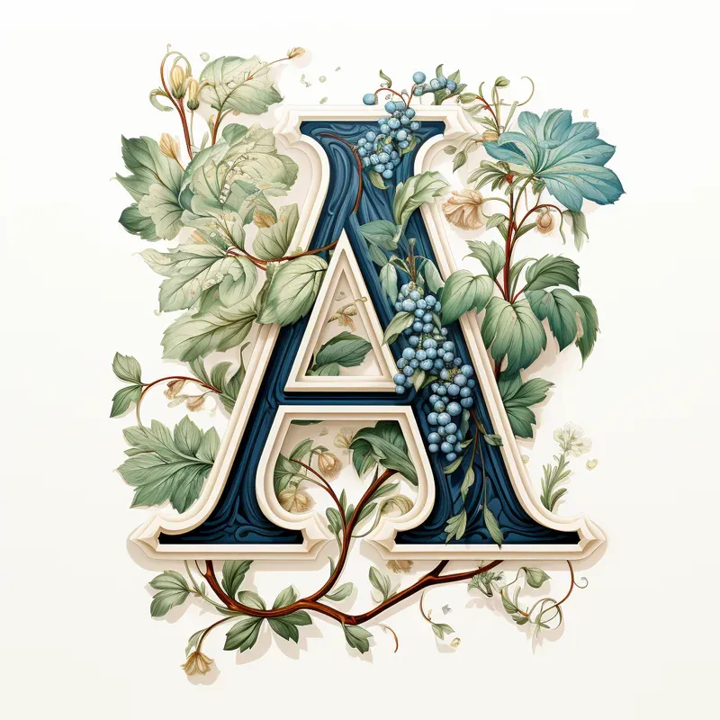 Vintage Painting Letters Of Alphabets