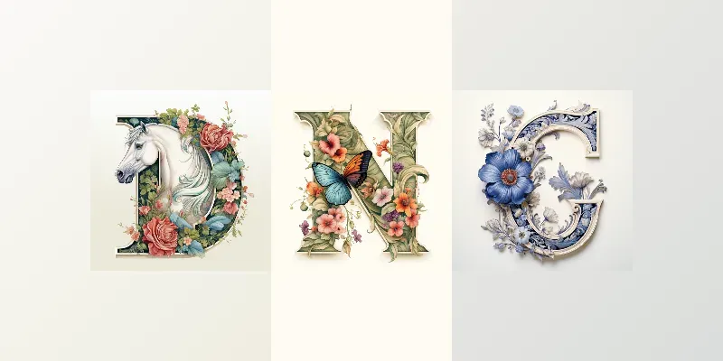 Vintage Painting Letters Of Alphabets generated by undefined