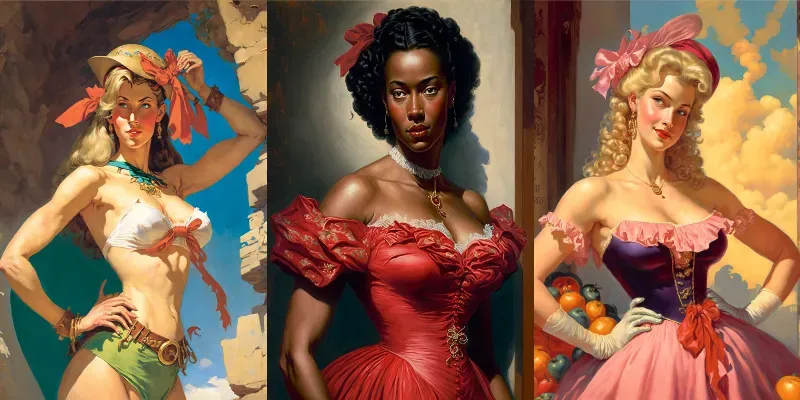 Retro Pinup Portraits generated by undefined