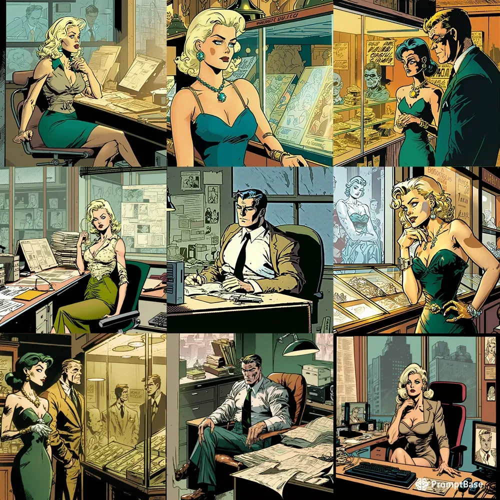 Comic Illustrations The New York Caper