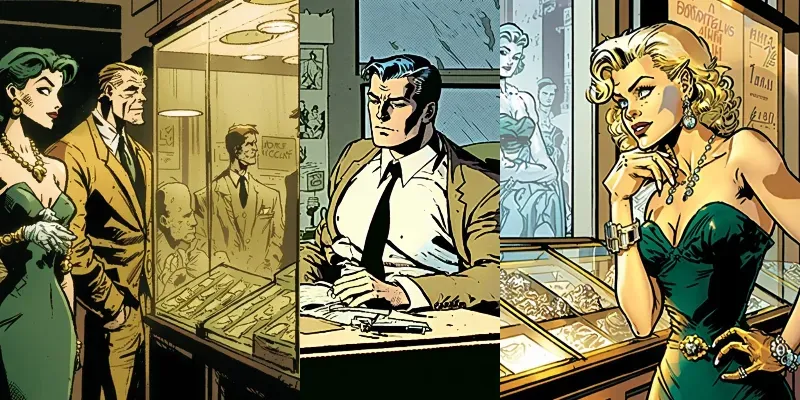 Comic Illustrations The New York Caper generated by undefined
