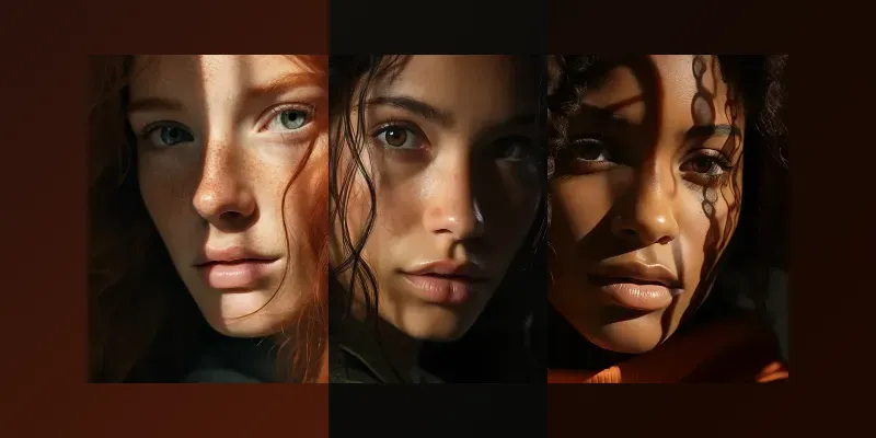 Unreal Portrait Photographs generated by undefined