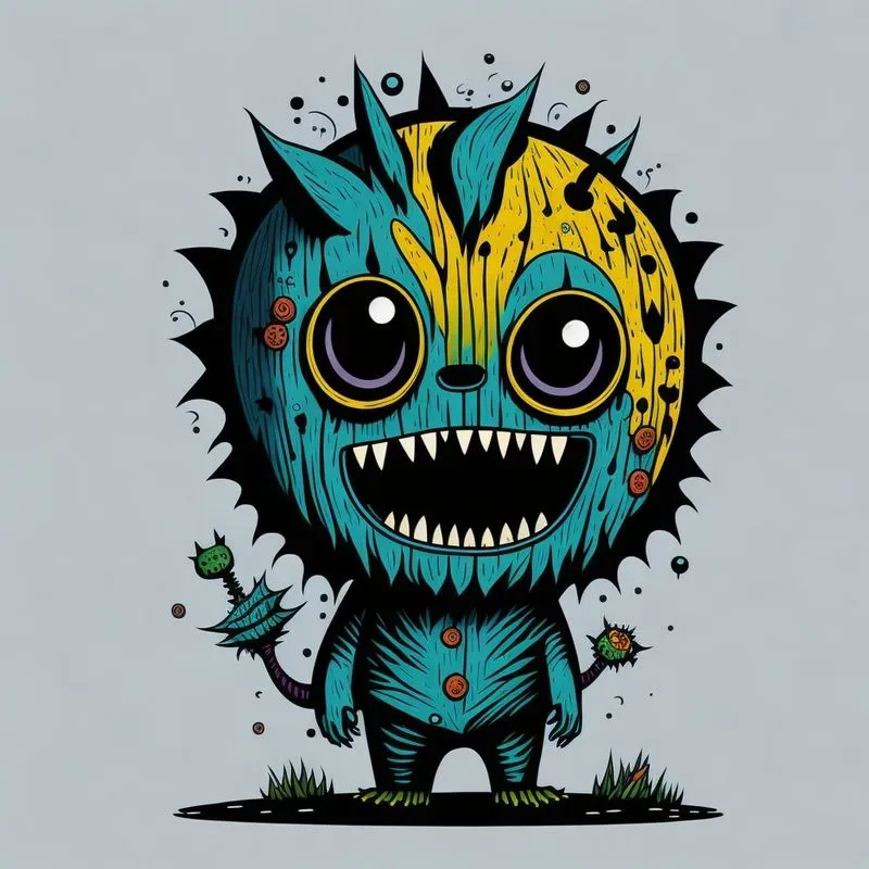Whimsical Horror Cute Cartoon Characters