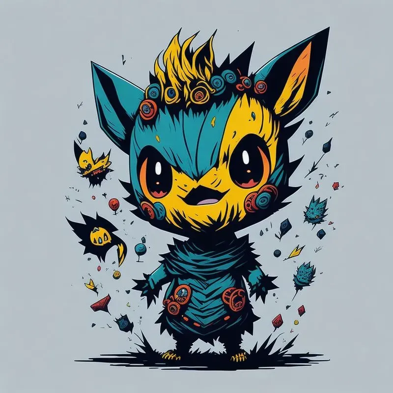 Whimsical Horror Cute Cartoon Characters