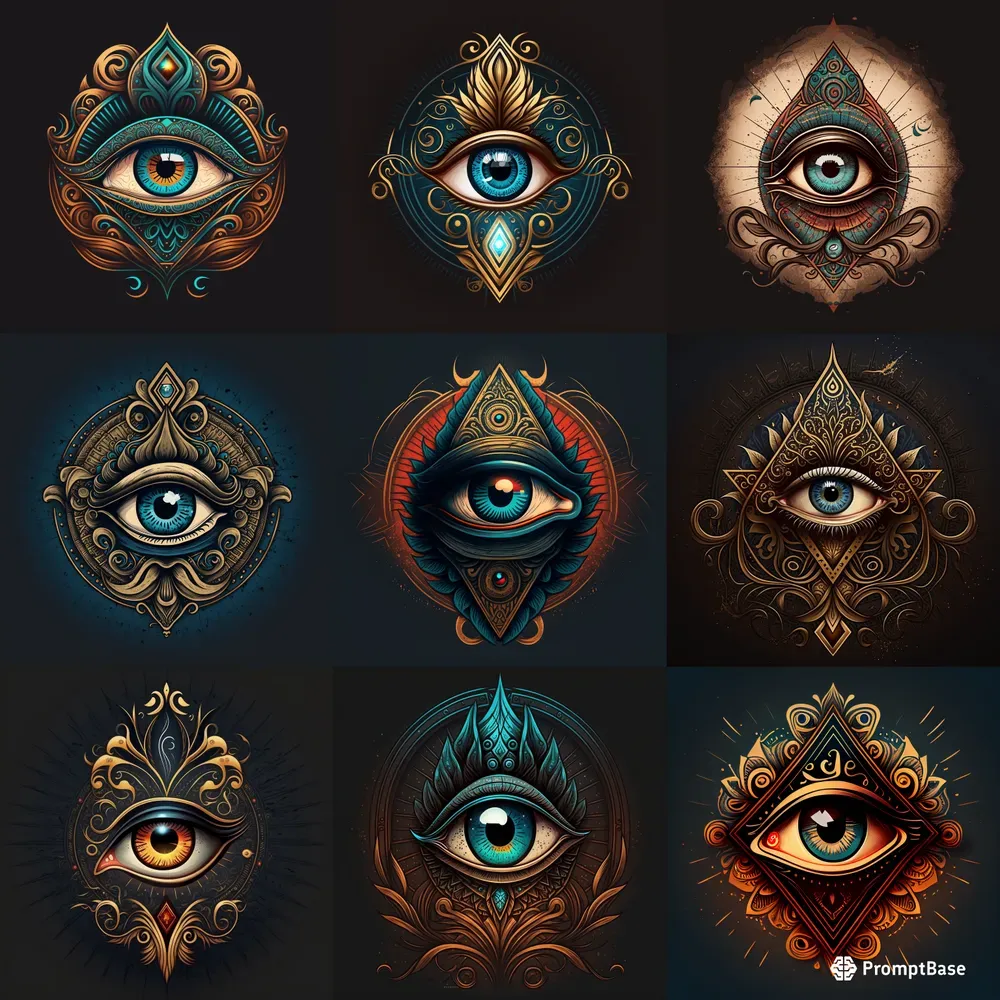Geometric Eye Logo Art
