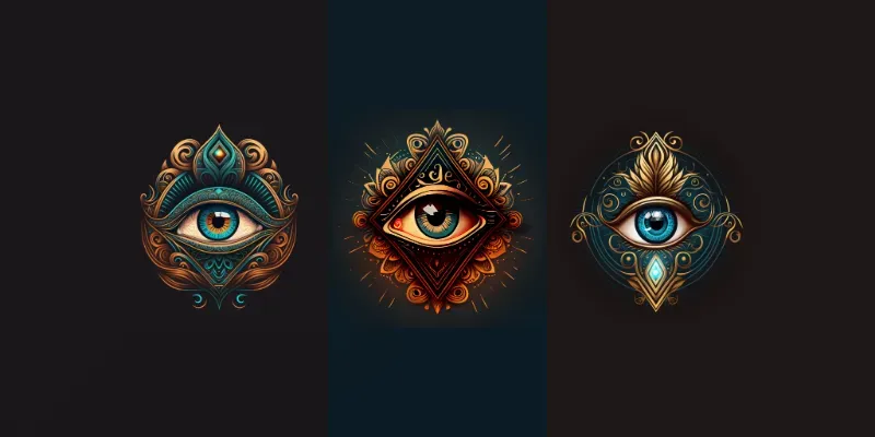 Geometric Eye Logo Art generated by undefined