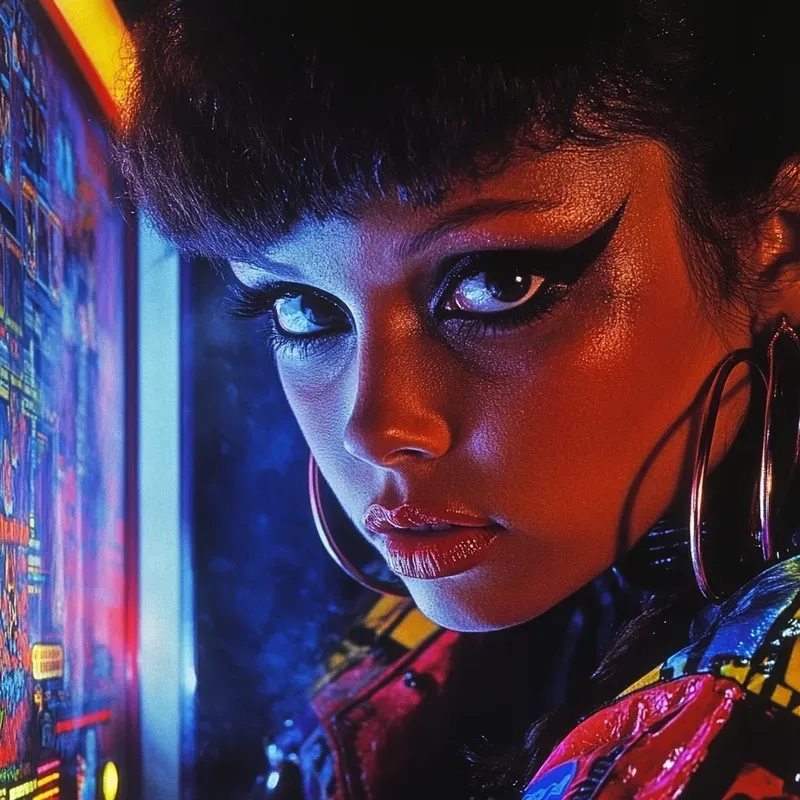 Vivid Retro 80s Cinematic Aesthetics