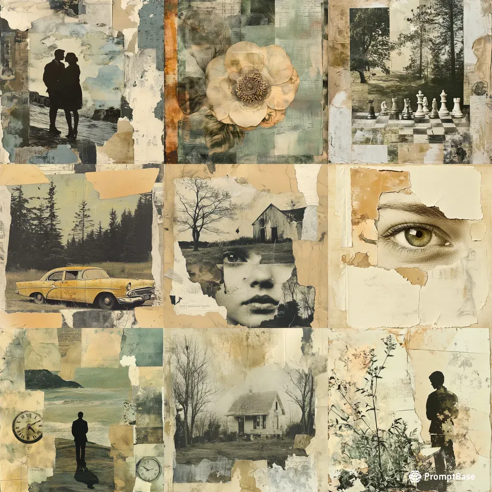 Vintage Scrap Journal Collages