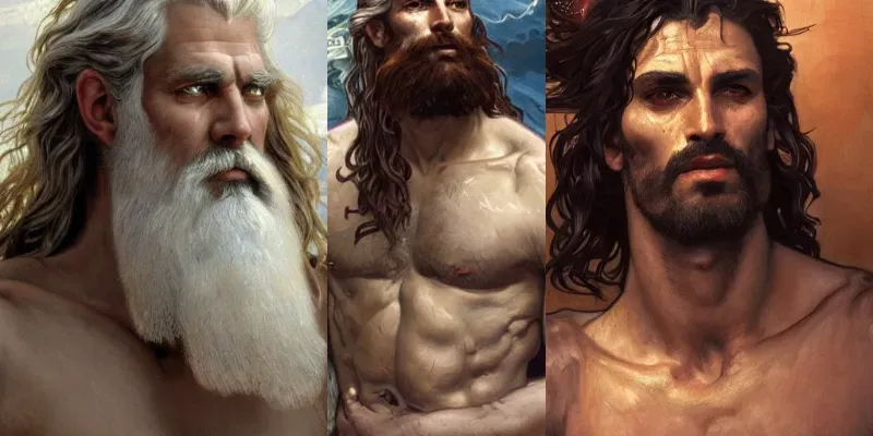 Greek God Painted Portraits generated by undefined