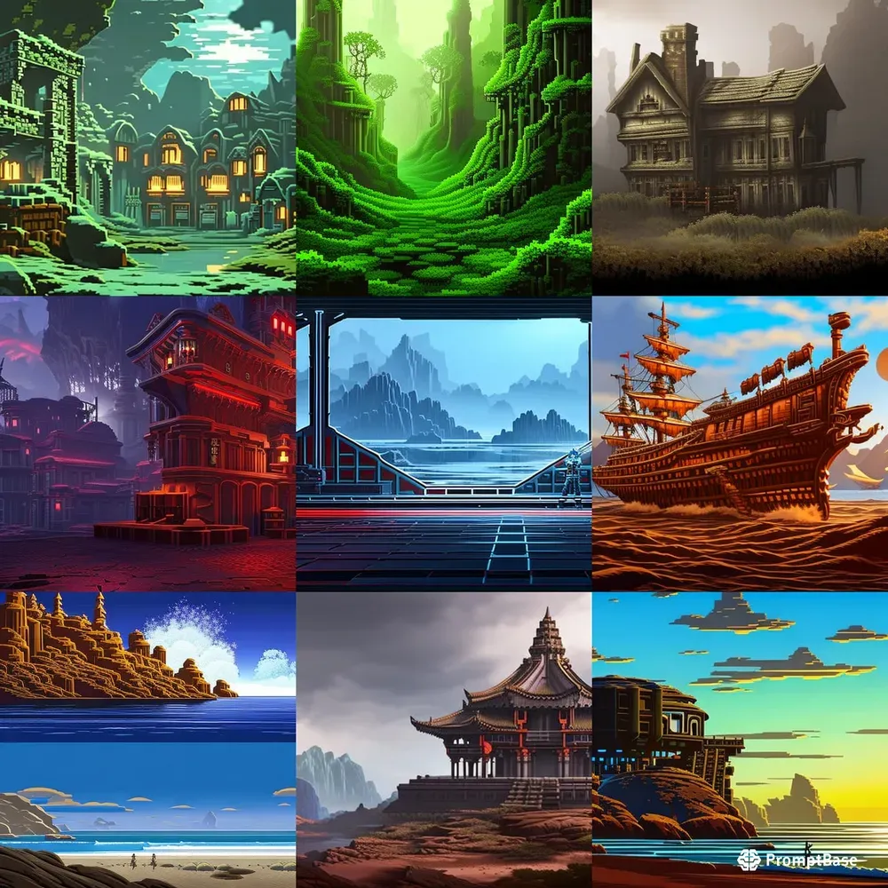 Retro Games Pixel Rooms