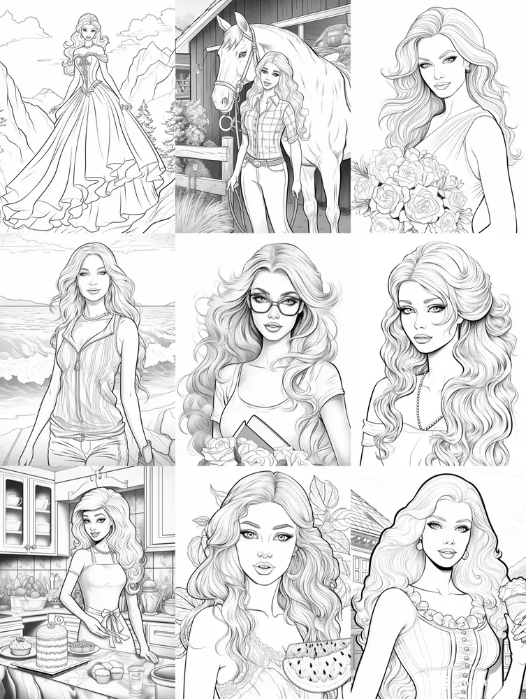 Barbie Colouring Pages