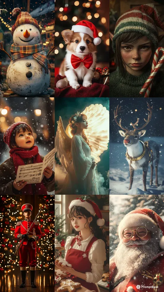Christmas Portraits In Anime Style