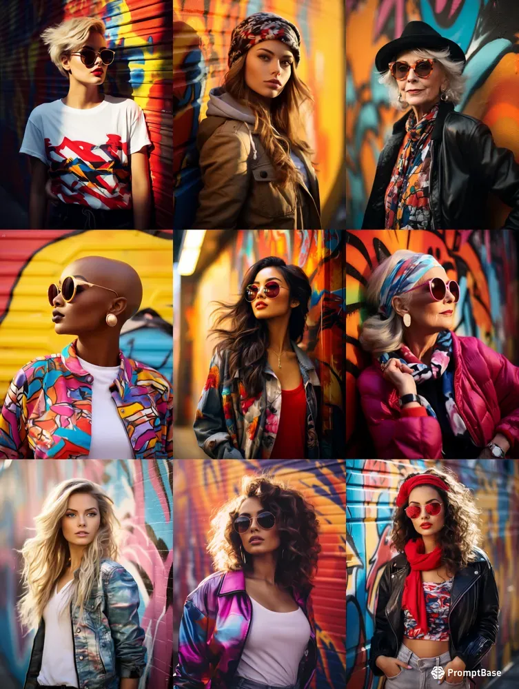 Women In Front Of Graffiti Wall Photos