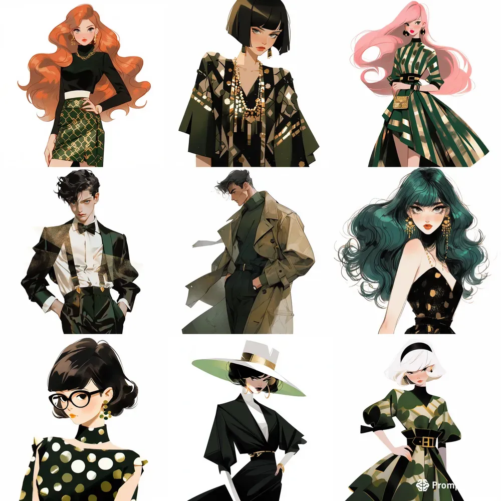 Retro Fashion Anime Characters