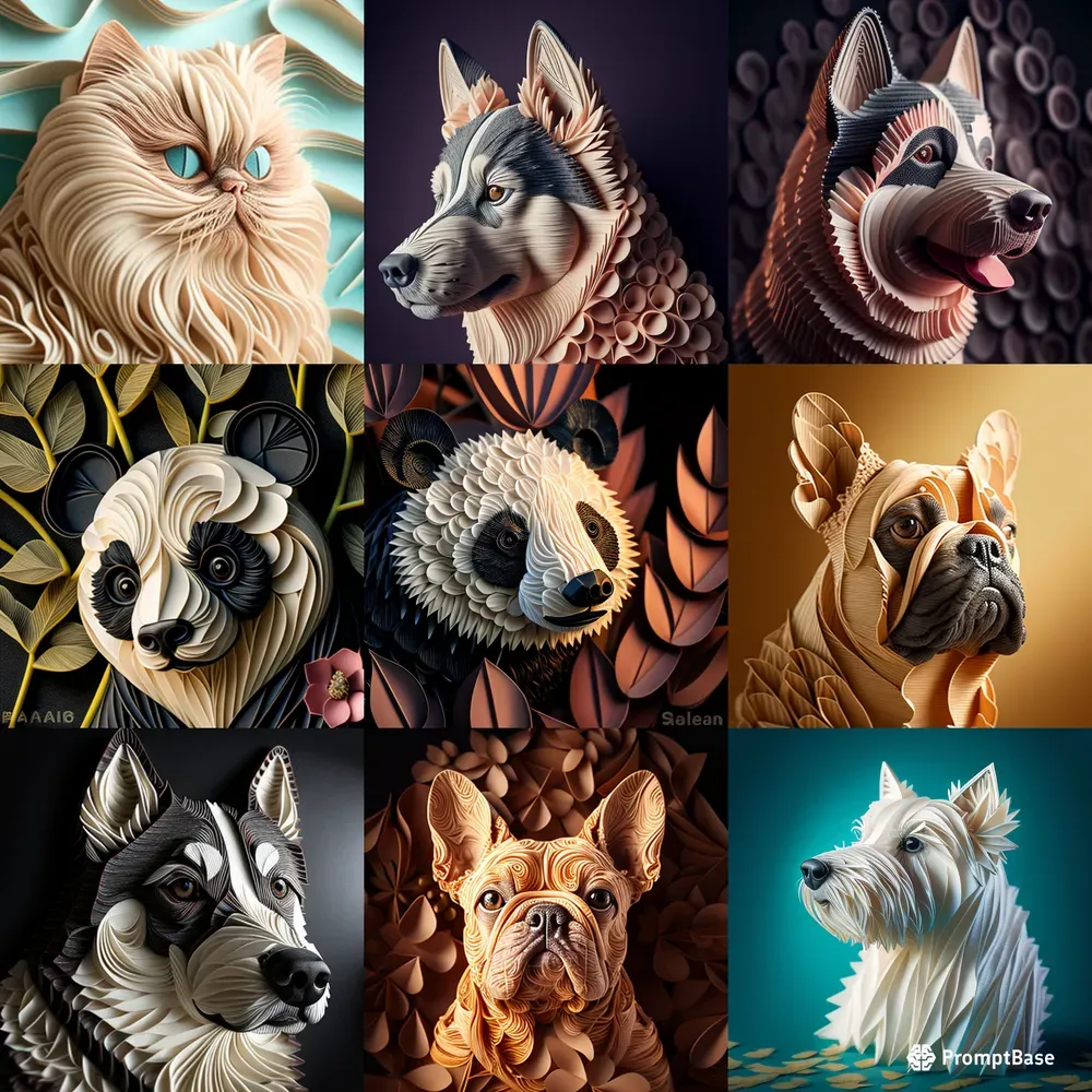 Animal Paper Portraits
