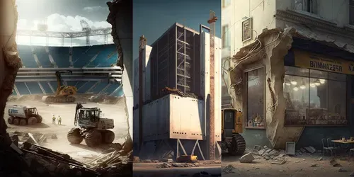 Buildings Under Construction generated by midjourney