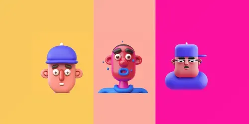 3D Blockhead Avatars generated by dalle