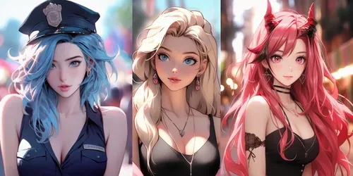 Cute Cartoon Girls generated by midjourney